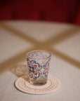 Bicchiere da caffè in vetro - decoro maiolicato