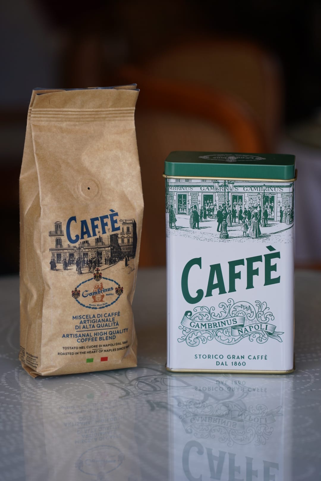 Caffè Gambrinus di alta qualità - caffè macinato 250gr Latta verde