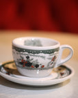 Tazza da cappuccino in ceramica con piattino
