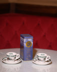 Due tazzine da caffè e latta di caffè Gambrinus 250gr