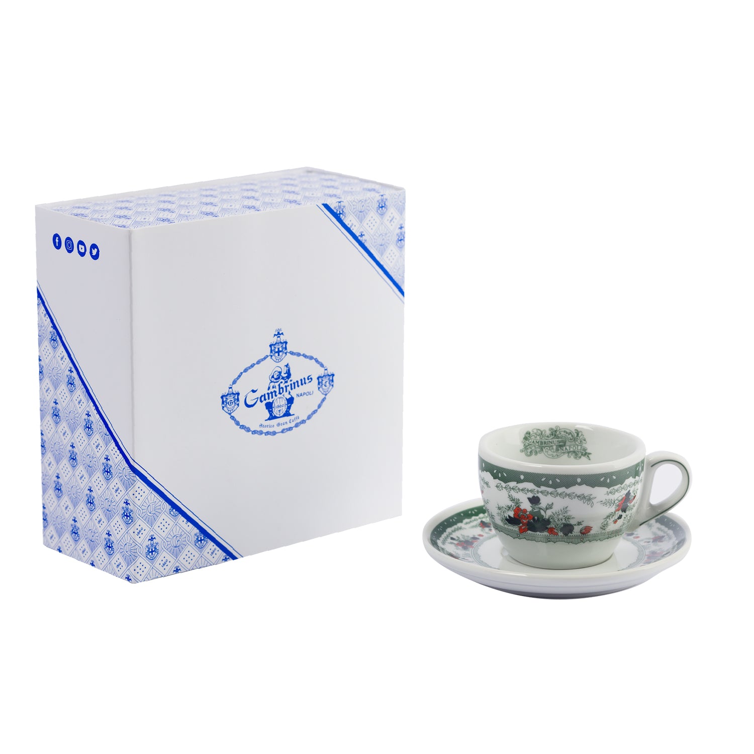 Tazza da tea con piattino 200 ml in porcellana SPRING TIME Tazza da tea con piattino 200 ml in porcellana SPRING TIME